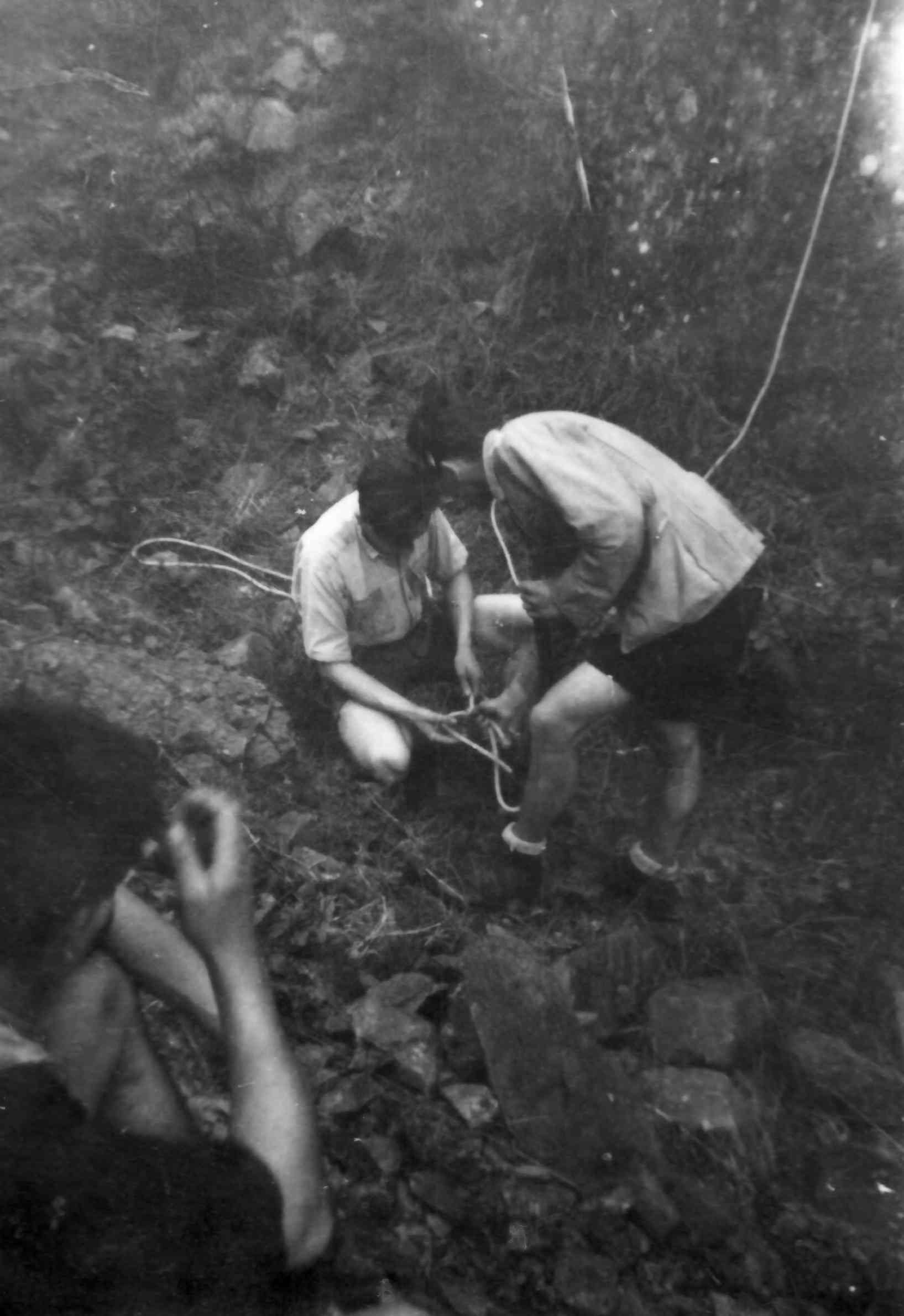 apprentissage des noeuds, en 1947
